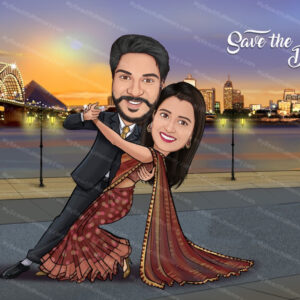 Free Wedding Caricature Save the date